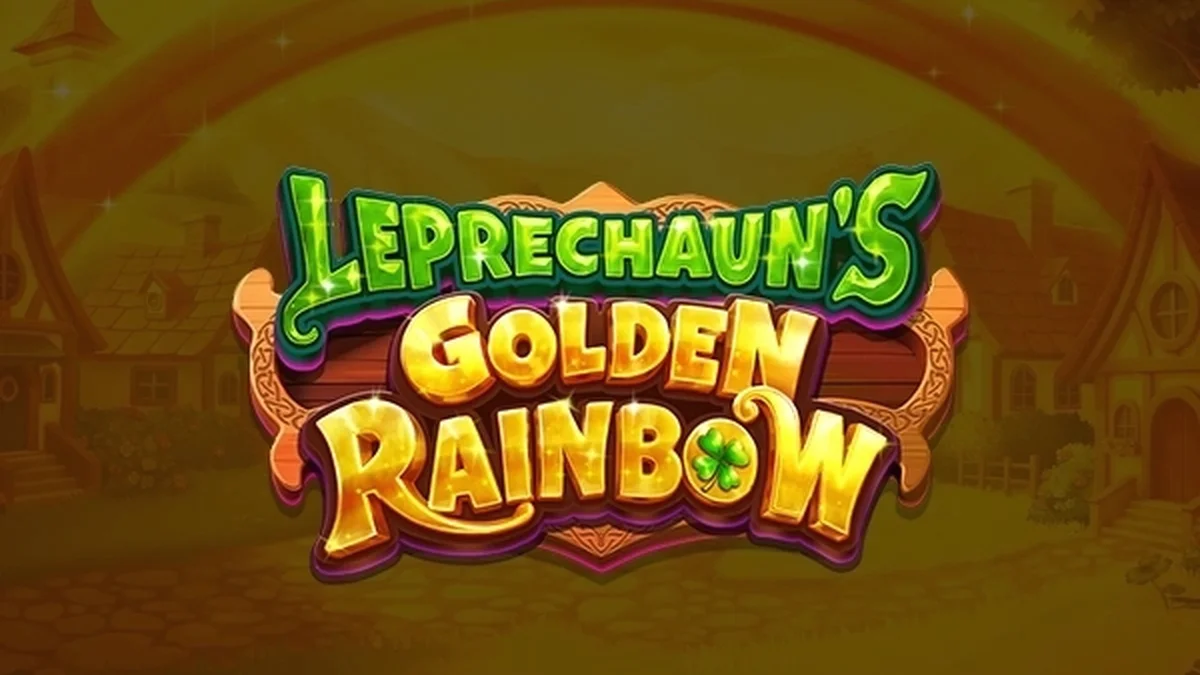 Cenário mágico e colorido do slot Leprechaun's Golden Rainbow com elementos da cultura irlandesa.